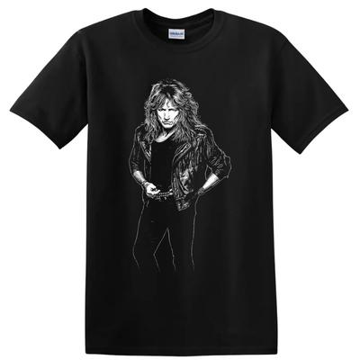 David Coverdale Rock-Sänger Porträt T-Shirt Klassisches Hard Rock Musik Fan T-Shirt