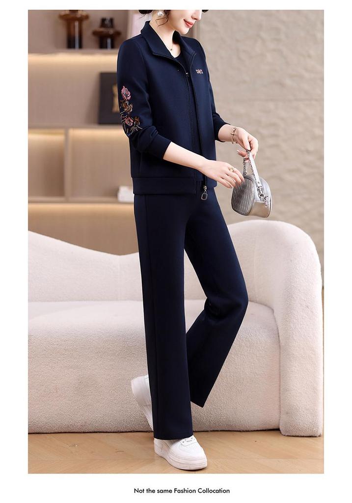Women's Casual Sportswear: Spring/Autumn Loose Hoodie, Long Pants, Outdoor Jogging/Fitness Three-Piece Set