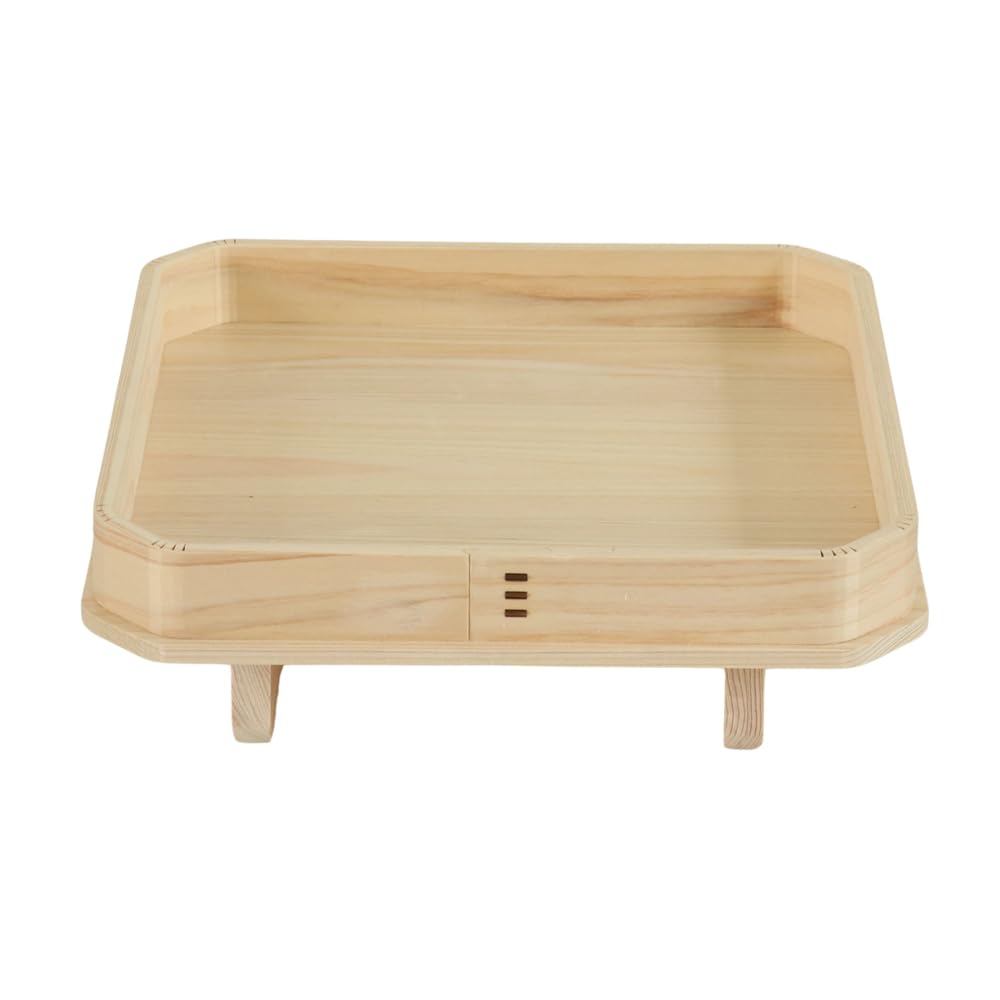 Namukumachan Kobo 9-inch (27.5cm wide x 9.7cm high) Hinoki (Japanese cypress) Tripod with Legs, Made in Japan, for Shinto Shrines, Kagami Mochi (rice