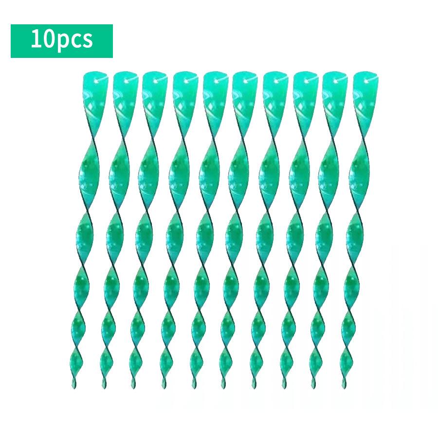 10-Piece Rotating Reflective Bird Repellent Rods for Gardens and Orchards