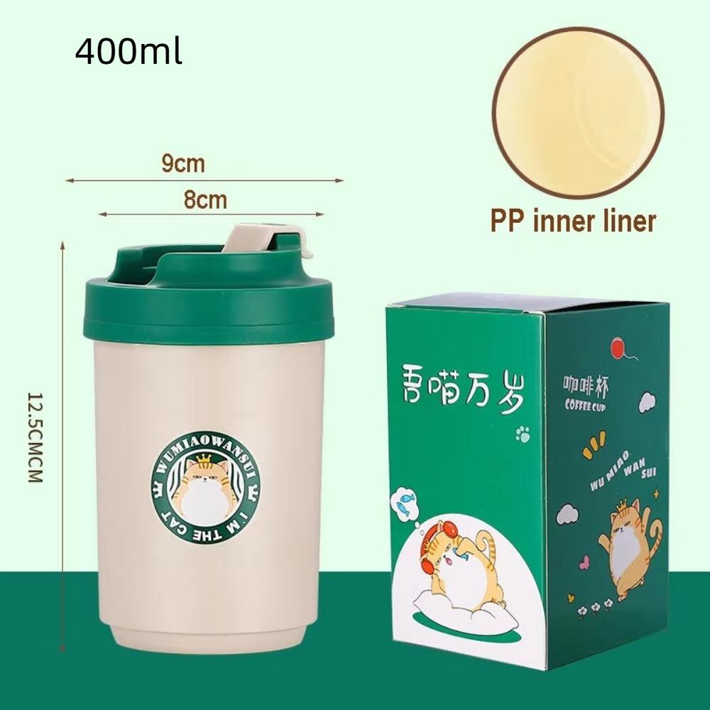 Cartoon Coffee Mug 380/480ML Tea Vacuum Cups Portable Water Cup  For Drinkware Coffee Milk Tumble
