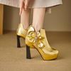 Metal Gold Decal Rhinestone Flower Tassel Super Thick Heel Zipper Women's Short Boots Round TOE Silver Autumn New Ankle Boots
