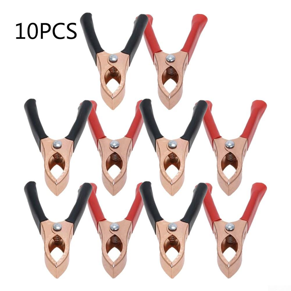 

Thick Spring Clips Battery Clamps 70mm Set of 2 Black and Red 2pcs