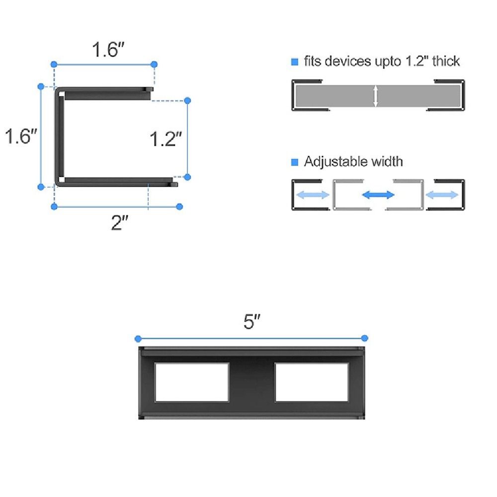 Multi-functional Metal Under Desk Mount Anti-Scratch Organizer Under Desk Shelf Storage Bracket Laptop Under Desk Home