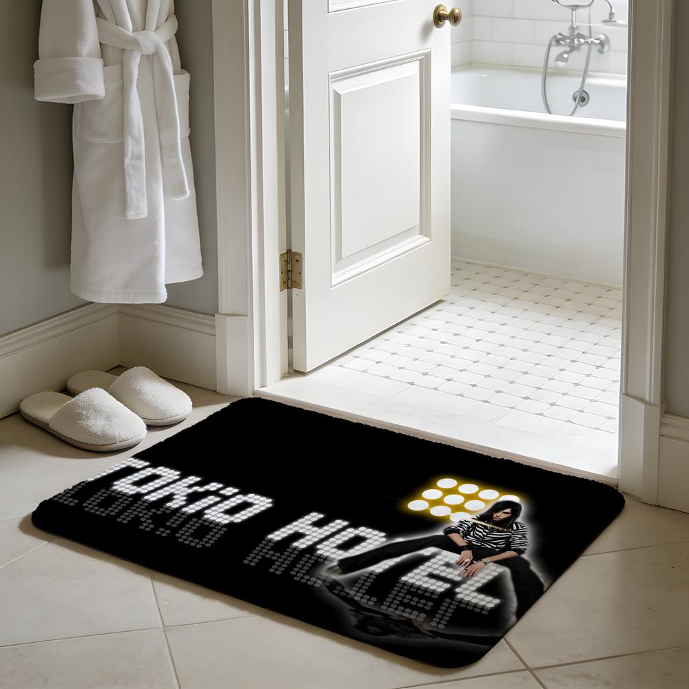 Tom KKaulitz TTokio HHotel Band Floor Mat Soft Flannel Absorbent Mat Non-Slip Rug Home Bedroom Bathroom