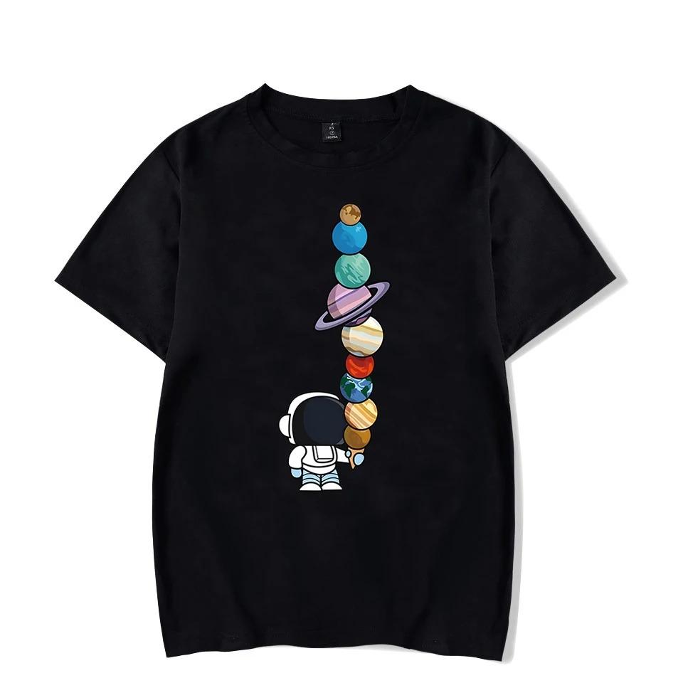 2024 Men s T-shirt Short Sleeve Tees Men s Loose T-shirt Men s Tops New Brand Men s Space Astronaut T-shirt Camisetas De Hombre S