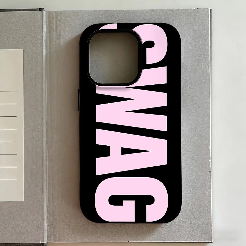 Custodia per Telefono Y2K Lettere SWAG alla Moda Per IPhone 17 Air 16 Pro Max 15 14 Plus 13 12 Mini 11 Pro Cover Posteriore in Silicone Antiurto