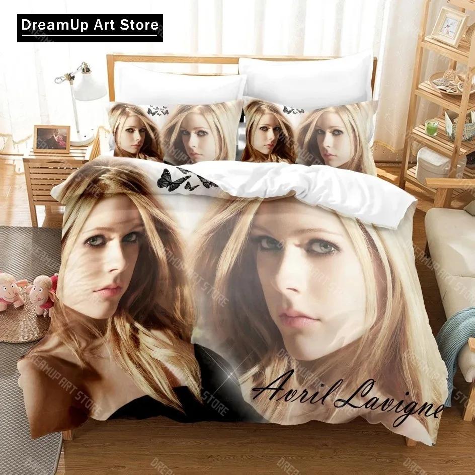 3D Printed Avril Lavigne Bedding Set Cute Quilt Cover Bed Cover With Pillowcase Twin Single Queen King Size Boys Adult Home