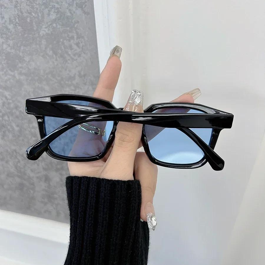 Fashion Plain Rectangle Sunglasses Men Women Brand Designer Classic Vintage Sun Glasses Male Travel Shades