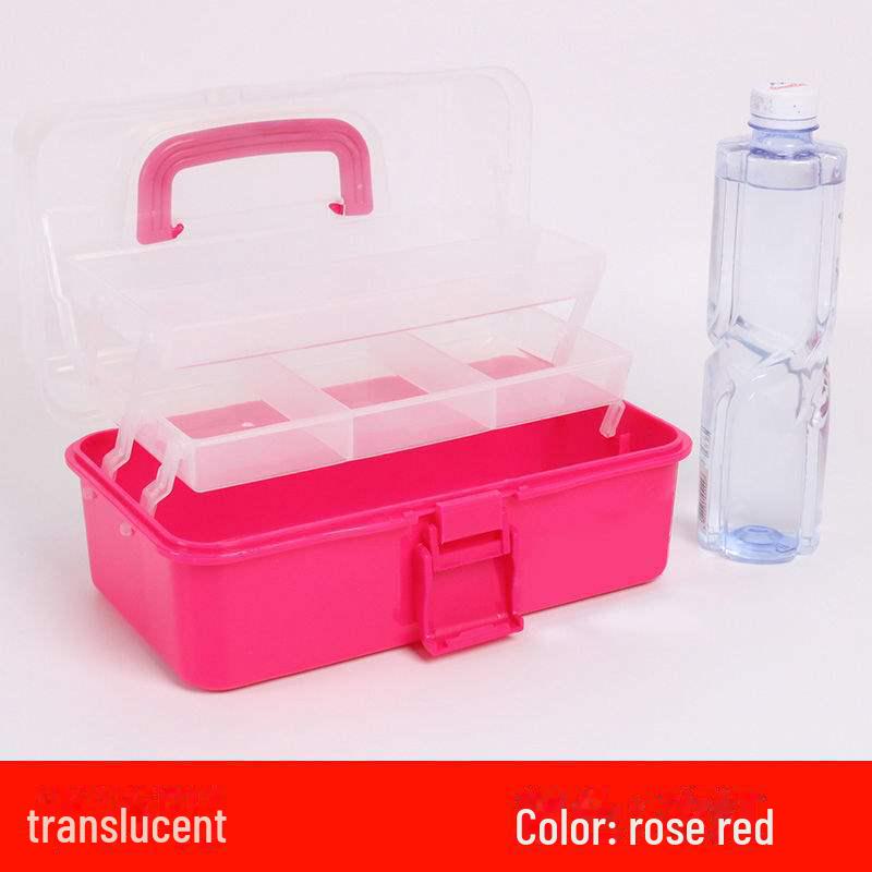 Large Capacity 3-Layer Transparent Art Tool & Pencil Storage Box