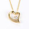 Design Sense Three-dimensional Heart-shaped Synthetic Zircon Pendant Light Luxury Temperament Accessories Internet Celebrities Same Necklace Jewelry