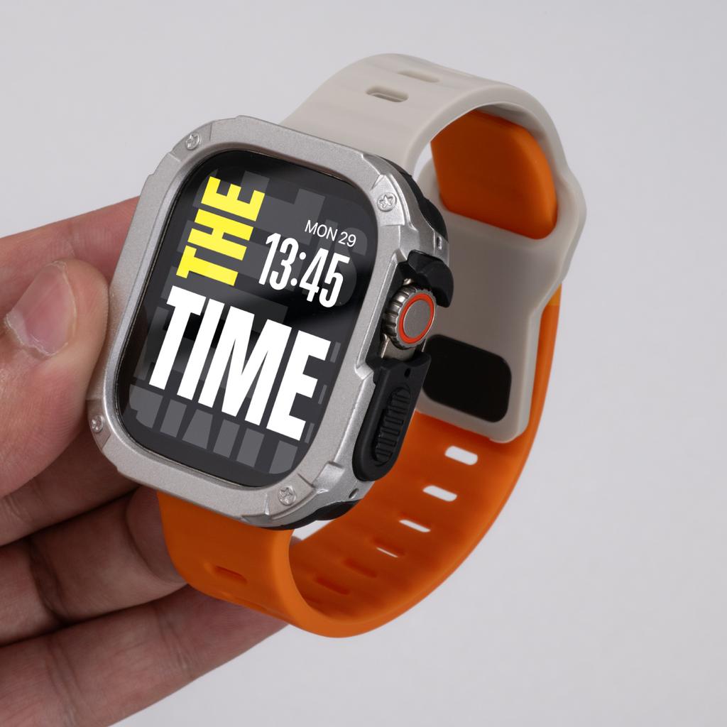 Case+Strap For Apple Watch Ultra 3/2 49mm 40/41 44/45 46mm Protective Cover Silicone Band For Iwatch Series 11 10 9 8 7 6 5 SE3