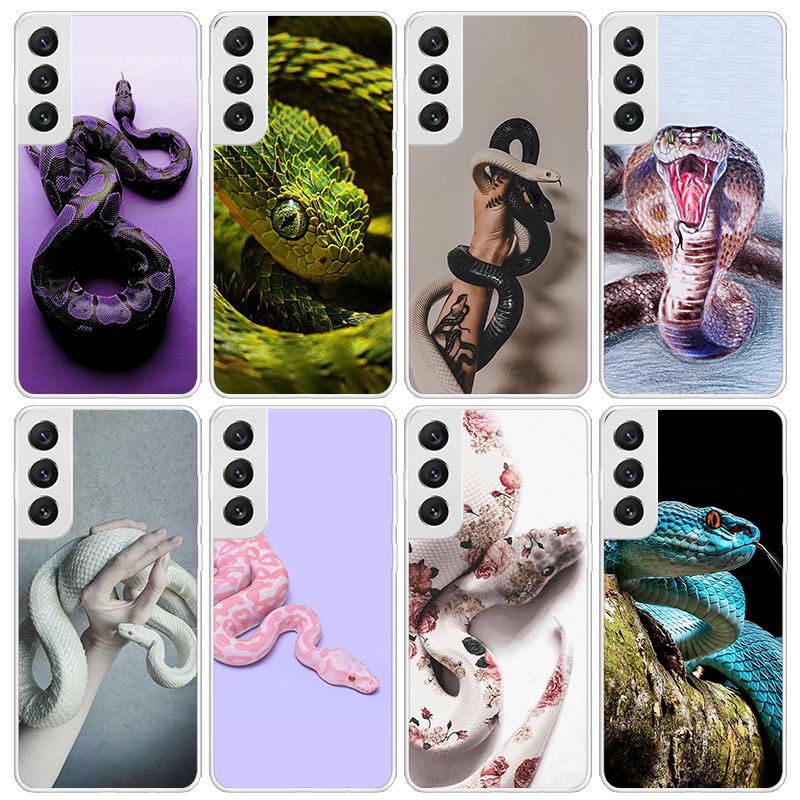 Animal Leather Snake Scales Phone Case For Samsung Galaxy S26 S25 Edge S24 S23 Ultra S22 Plus S21 S20 FE Soft TPU Back Cover Fun