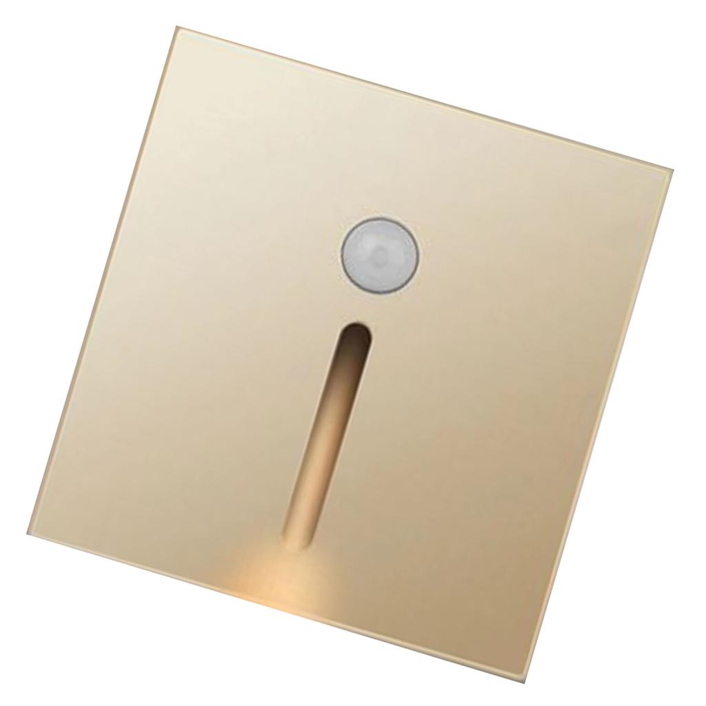 LED Motion Sensor Night Light ABS Small LED Induction Lamp for Bedside Corridor Hallway Gold