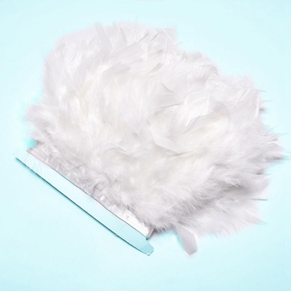 1Meters Natural Turkey Feathers Trim DIY Wedding Marabou Feather Ribbon Crafts Sewing Clothing Party Plume Handmade Home Decor
