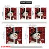 2pcs,2D plane printing Window Curtain Let It Snow Snowman Snowflake Versatile Fabric (without rod) All Seasons Use for Living