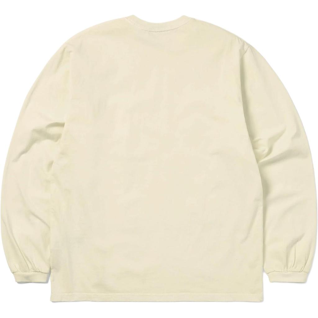 Thisisneverthat Letter Print Casual Loose Round Neck Long Sleeve T-Shirt With Multiple Pockets Unisex tops TN251TTSLT02IVR