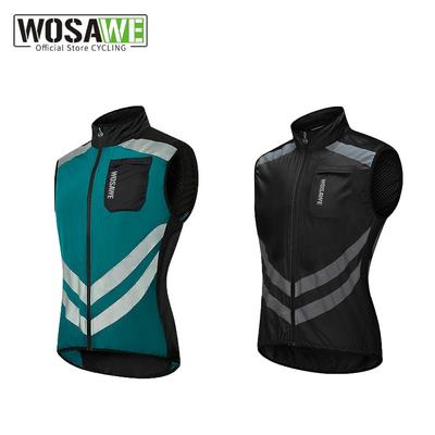 Wosawe Cycling Vest MTB Bike Riding Sports Reflective Top Clothing Windproof Hi Vis Vest
