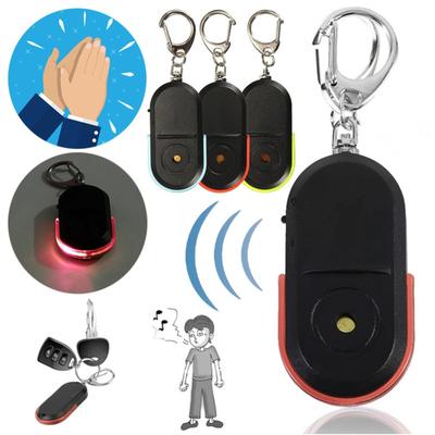 Wireless Anti-Lost Alarm Key Finder Locator Whistle Sound LED Light Keychain