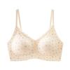 Hot Milk Skin Floral, Seamless Underwear, Women's Small Breasts Gather and Show a Round Shape, No Steel Ring, Upper Support, Jelly Strip