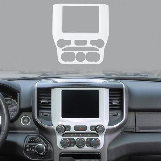 1x Накладка на панель GPS-навигации центральной консоли для Dodge Ram 1500 2018+ Белая
