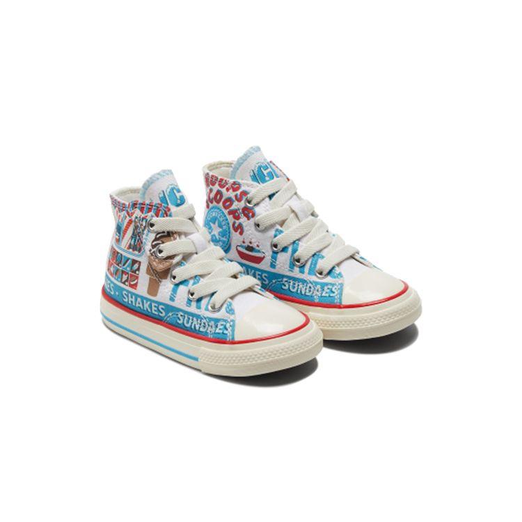 Converse 1970s Ice Cream Print High Top Walker Shoes Baby sneaker White Blue Red A00397C