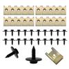 40 Stück Auto Kotflügel Stoßfänger Kreuzschlitzschrauben Chassis Motorschutz Metallmutter/Schraube Unterlegscheiben U-förmiger Clip für BMW E46 E92 E90 F10