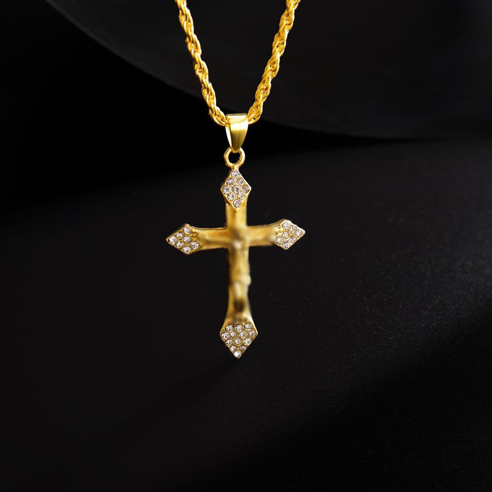 Collier Pendentif Croix Accessoires Niche Hip Hop