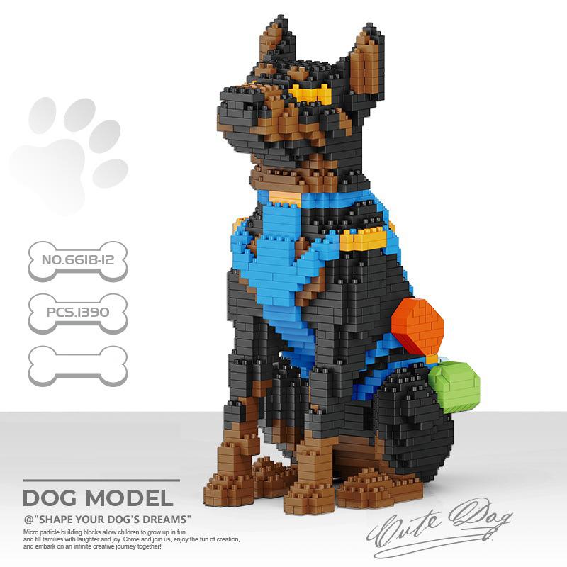 

Lovely Pet Puppy Animal Nanobricks Cartoon Dog Micro Diamond Block Corgi Dobermann Golden Retriever Poodle Building Brick Toys