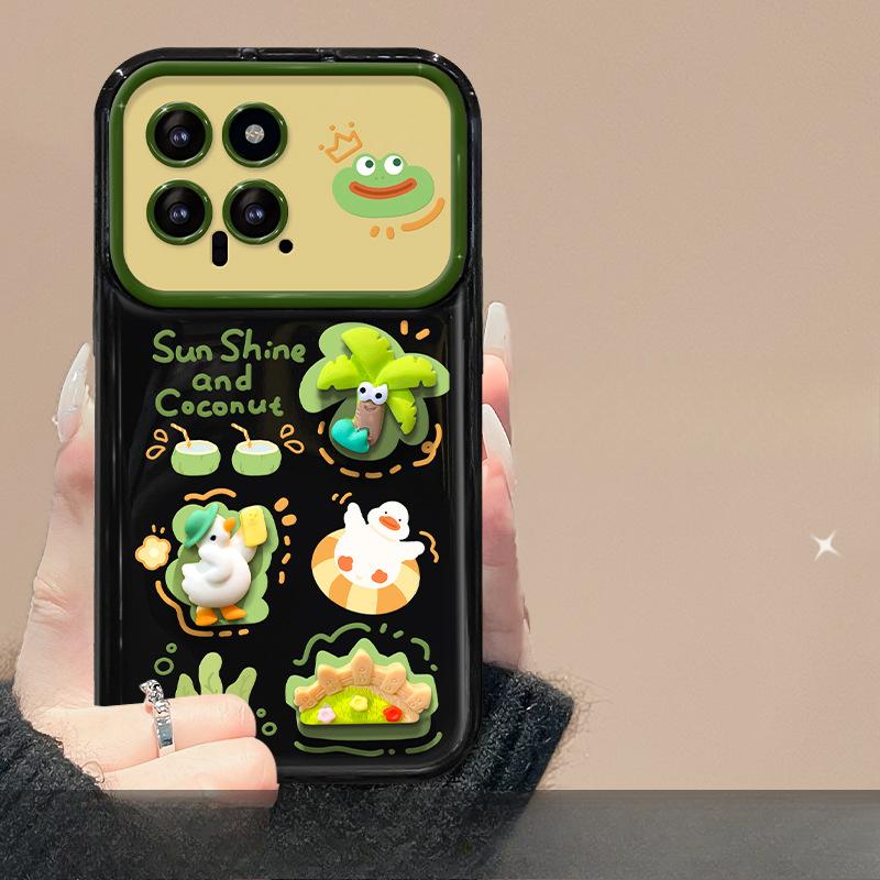 

Подходит для Xiaomi 14/13pro Чехол для мобильного телефона Note12/9 Graffiti Square Frame Doll Redmi K70/60 Flip Mirror Redmi Note 9 Pro