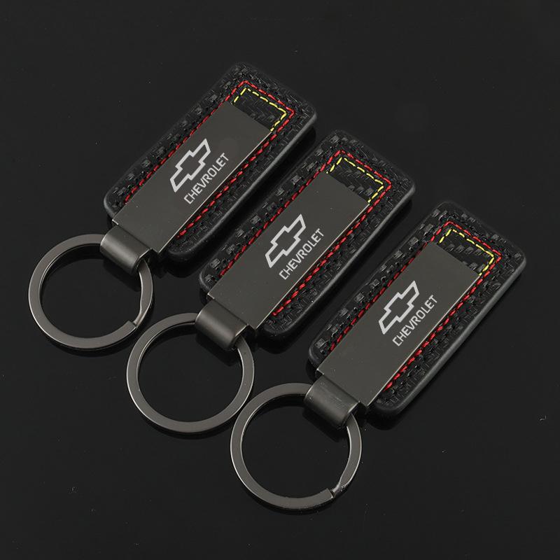 for Chevrolet High-Grade Metal Leather Key Rings Keyrings Car Keychain Blazer IMPALA Cobalt ORLANDO SILVERADO SUBURBAN TRAX BOLT