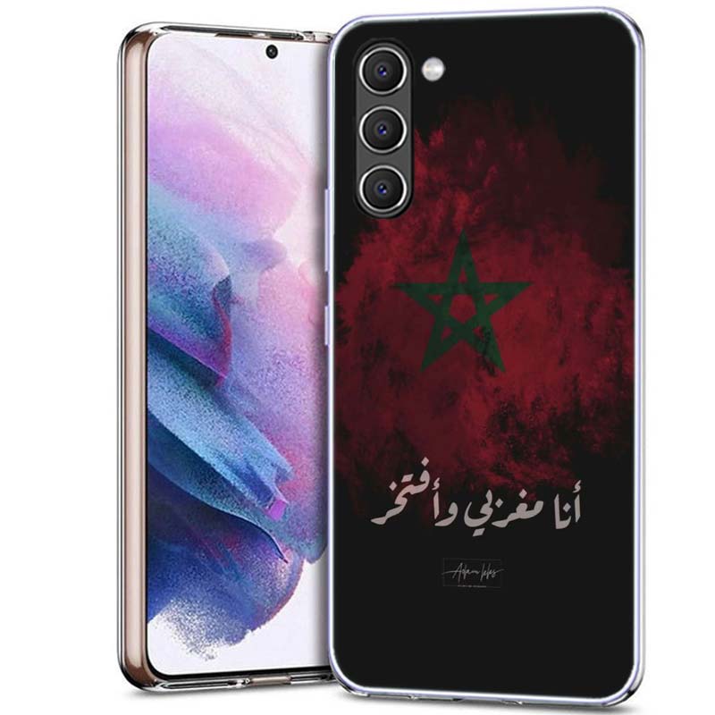 Marokko Flagge Fußball Handyhülle für Samsung A16 A26 A36 A56 A17 A37 A57 A07 A06 A02S A12 A22 A32 A52S A72 Galaxy A70 A50S A71 A51