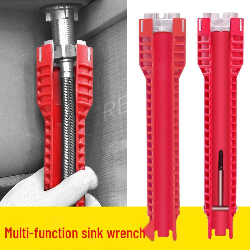 Eight-in-One Multifunctional Sink & Faucet Wrench for Installation and Repair
