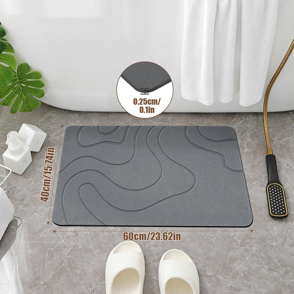 Diatomaceous mud soft mat bathroom absorbent anti-slip floor mat toilet door anti-slip household Entryway quick-drying Rug