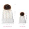 Winter Warm Women Knitted Crochet Wool Hat Hair Ball Earmuffs Caps Infant Toddler Kid Cute Hairball Beanie Cap