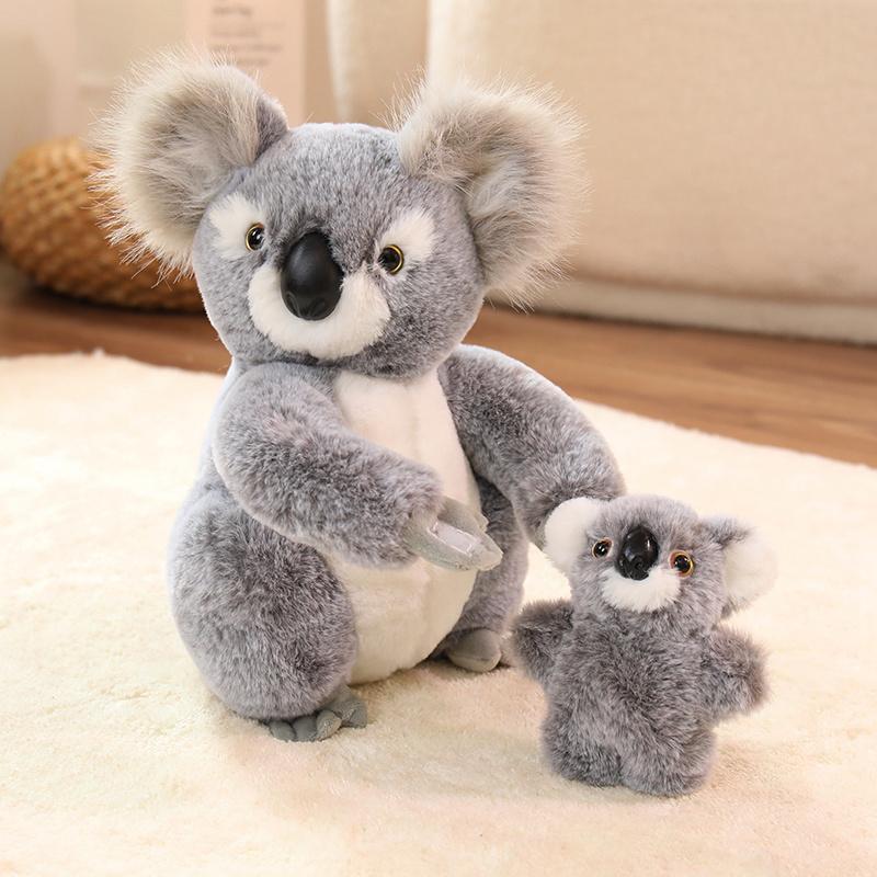27cm Simulation Australien Lebensechter Koalabär Plüschtiere Weiche Koala Puppe Baby Begleitspielzeug für Kinder Mädchen Niedliche Kuscheltiere