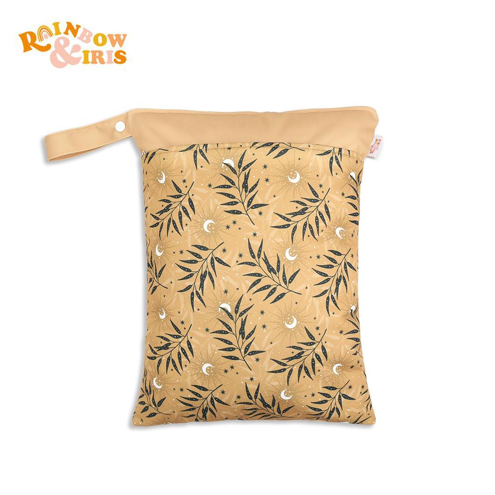 Waterproof Reusable Cloth Bag with Zipper Pocket and Handle - Fashionable Sun Burst Design, Suitable for Beaches, Swimming Pools, Gyms, Yoga