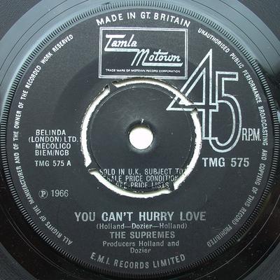 7inch Record SUPREMES  You Cant Hurry Love  Put Yourself TMG575 Tamla Motown UK SoulFunk Used