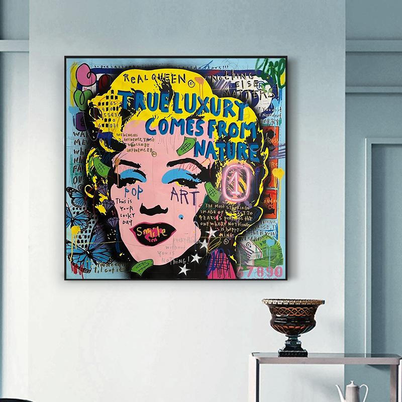 Pop Art Graffiti Famous Sexy Woman Portrait Poster Canvas Painting Abstract Gustav Wall Picture Print Modern Room Home Decor