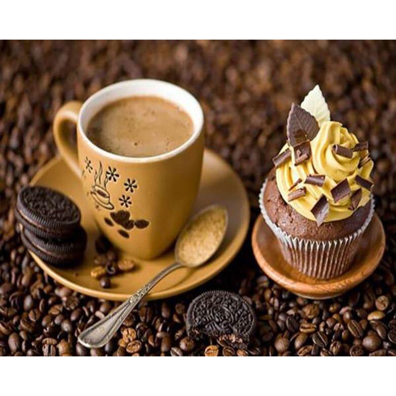 

Алмазная вышивка Кофейный пейзаж Алмазная картина Полный круглый дрель 5D Вышивка крестиком Мозаика Коко Украшение дома Full Round 20x30CM