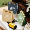 Practical Gift for Students Professionals Mini Desk Calendar 2026-2027, Oct 2026 to Dec 2027 Standing Flip Small Portable Desktop Ornament Calendar,