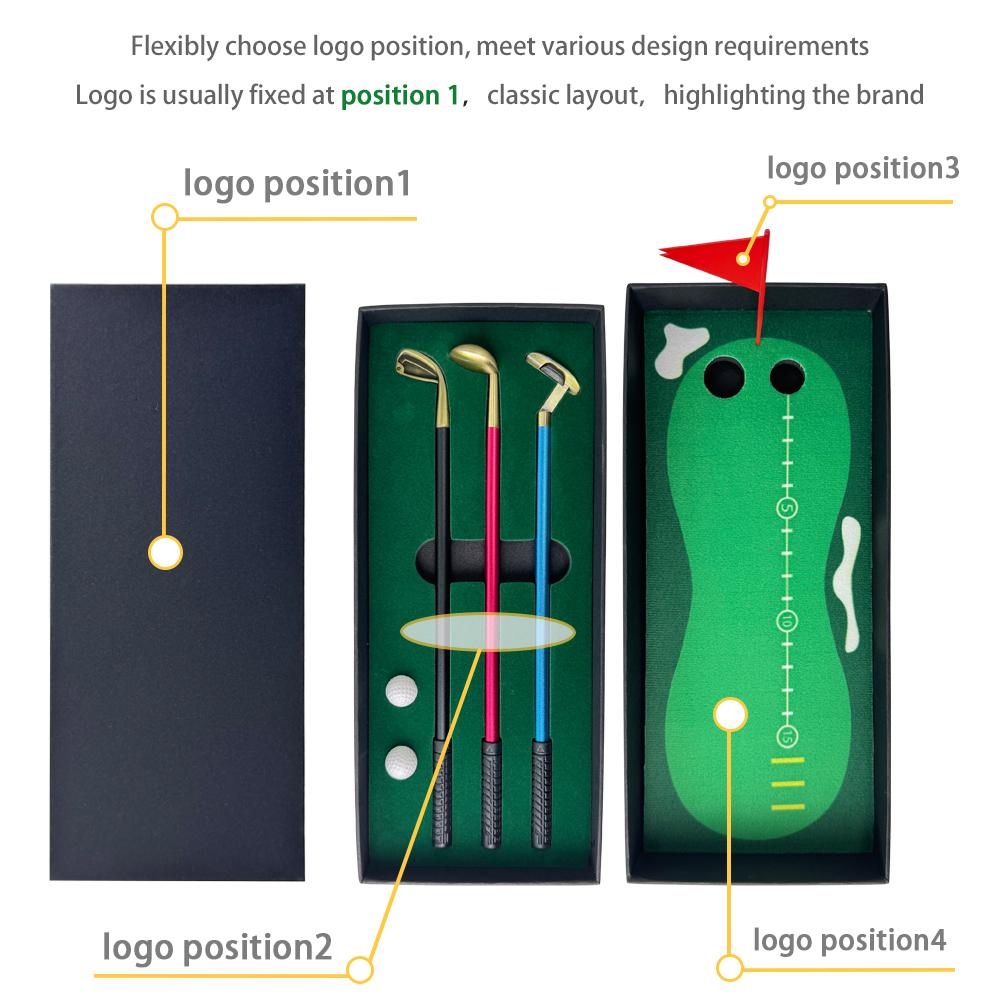 Creative Golf-Themed Gift Pen Set for Adults & Kids Mini Club Ballpoint Pen with Promotional Tabletop Game