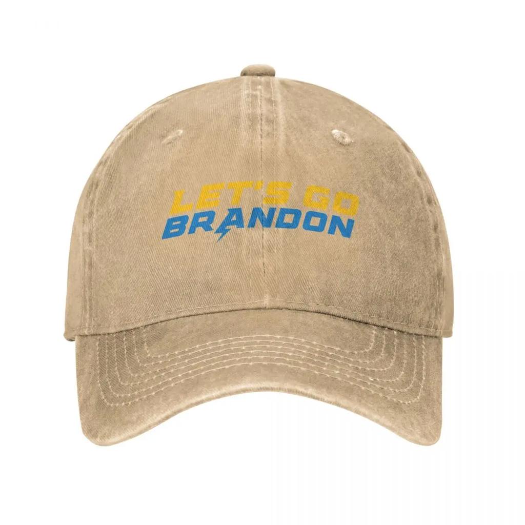 Vintage Let's Go Brandon Baseball Cap Unisex Distressed Denim Washed Sun Cap Outdoor Summer Unstructured Soft Hats Cap