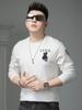European Style Round Neck Long Sleeve T-Shirt for Men, Spring 2026 New Pullover Base Shirt, Trendy Bear Print Tee