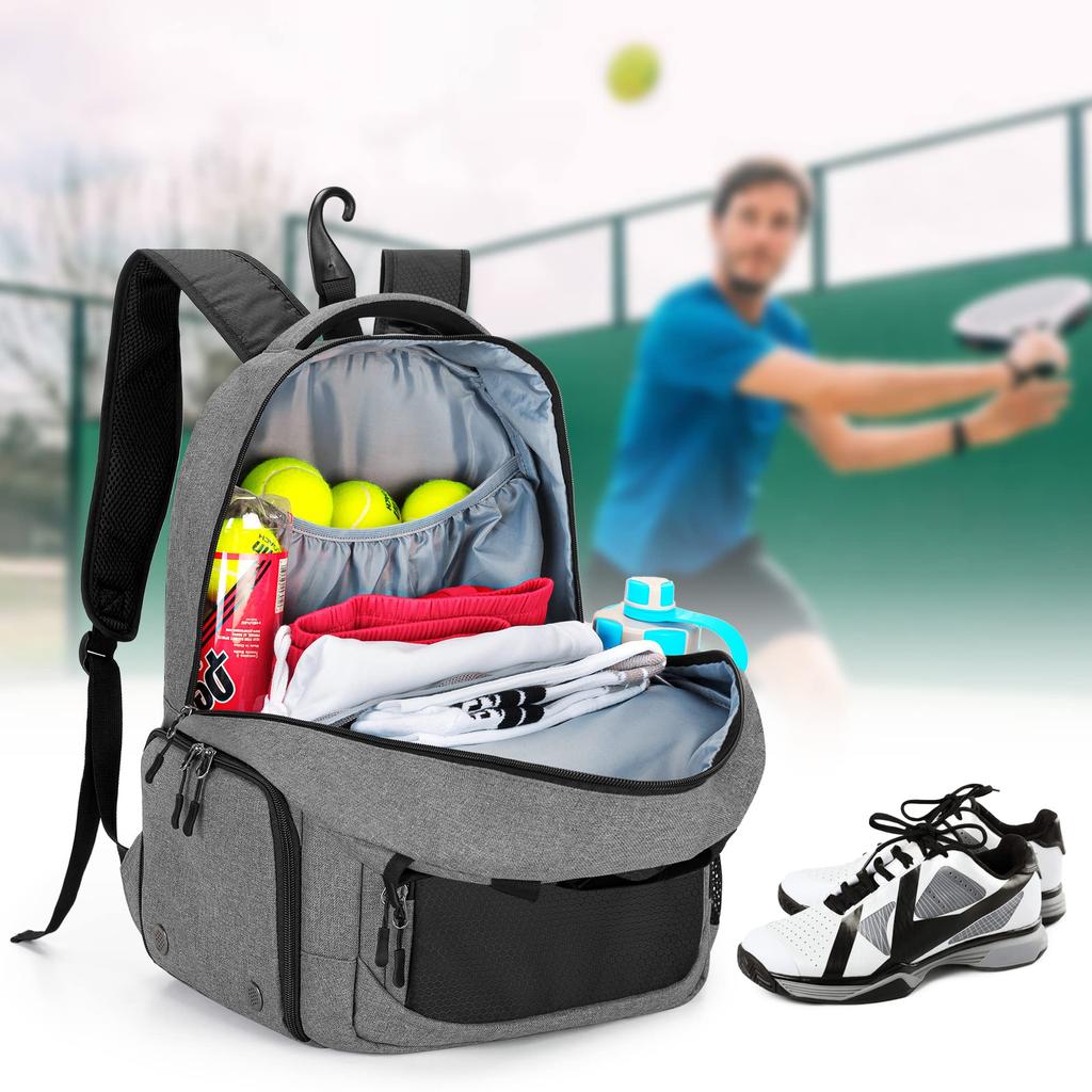 DSLEAF Tennis Bag Holds 2 Tennis with Shoe Suitable for Backpack, Racks, Compartment, Badminton/Tennis.