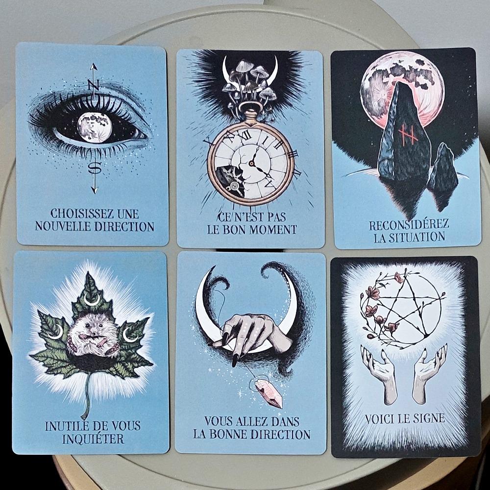 Crystal Ball Oracle Cards - 13 Card Divination 10.4*7.3cm, French Edition Le Petit Oracle De La Boule De Cristal