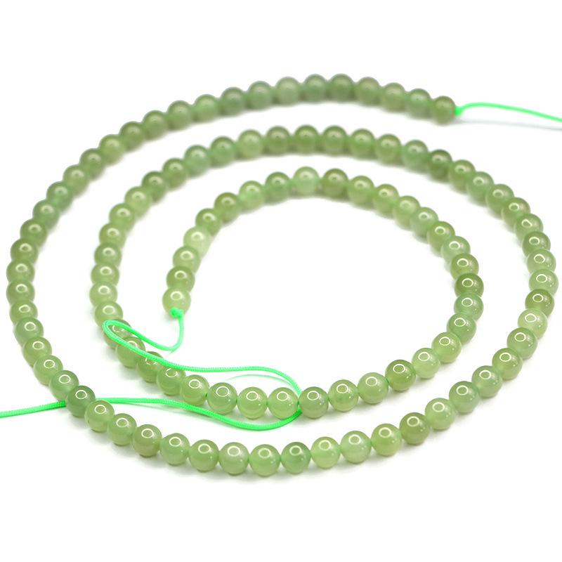 High Quality Natural Hetian Jade Round Beads - DIY Jewelry Accessories, Semi-finished.