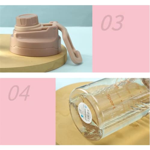 2-Liter Water Bottle, Direct Drinking, Sports Bottle, Plastic, Large Capacity, 2200ml (Blue)