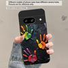 Animal Footprint Stone For Google Pixel 8 7 9 10 Pixel 10 Pro XL Pixel 9 Pro XL Pixel 8a 7a Pixel 7 Pro Black Glass Phone Case