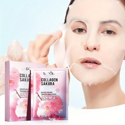 Summer's Essential For Dewy Skin Cherry Blossom Collagen Mask Hydrating And Refreshing For A Radiant Glow